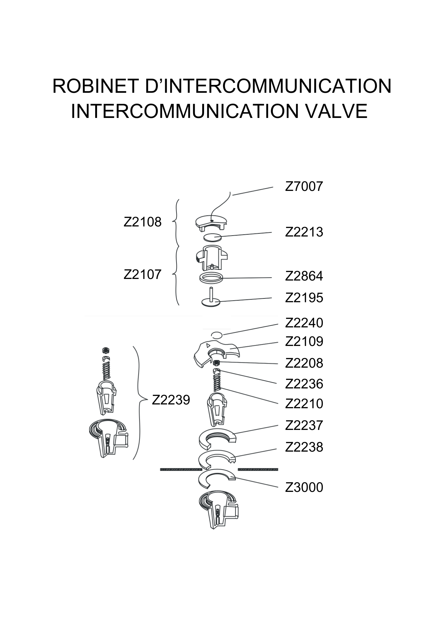 Complete Intercommunicating valve (Brass) - Image 2