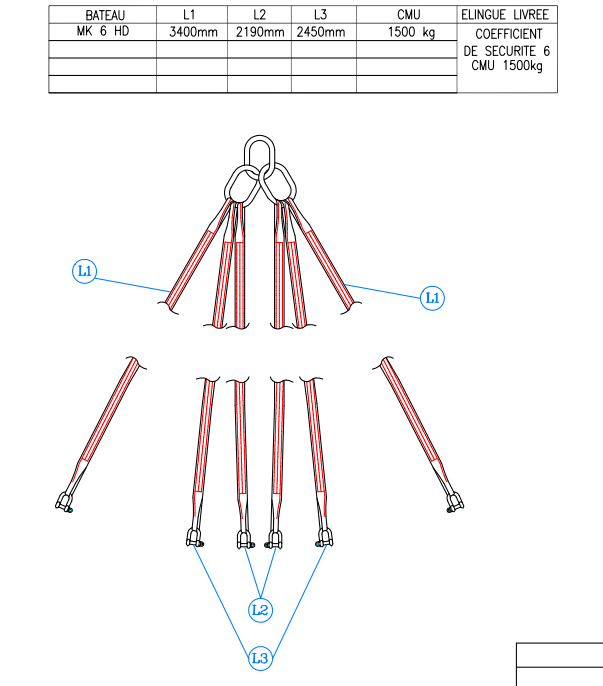 Mk6 Lifting Sling, Low Apex (6 legs) - Image 2